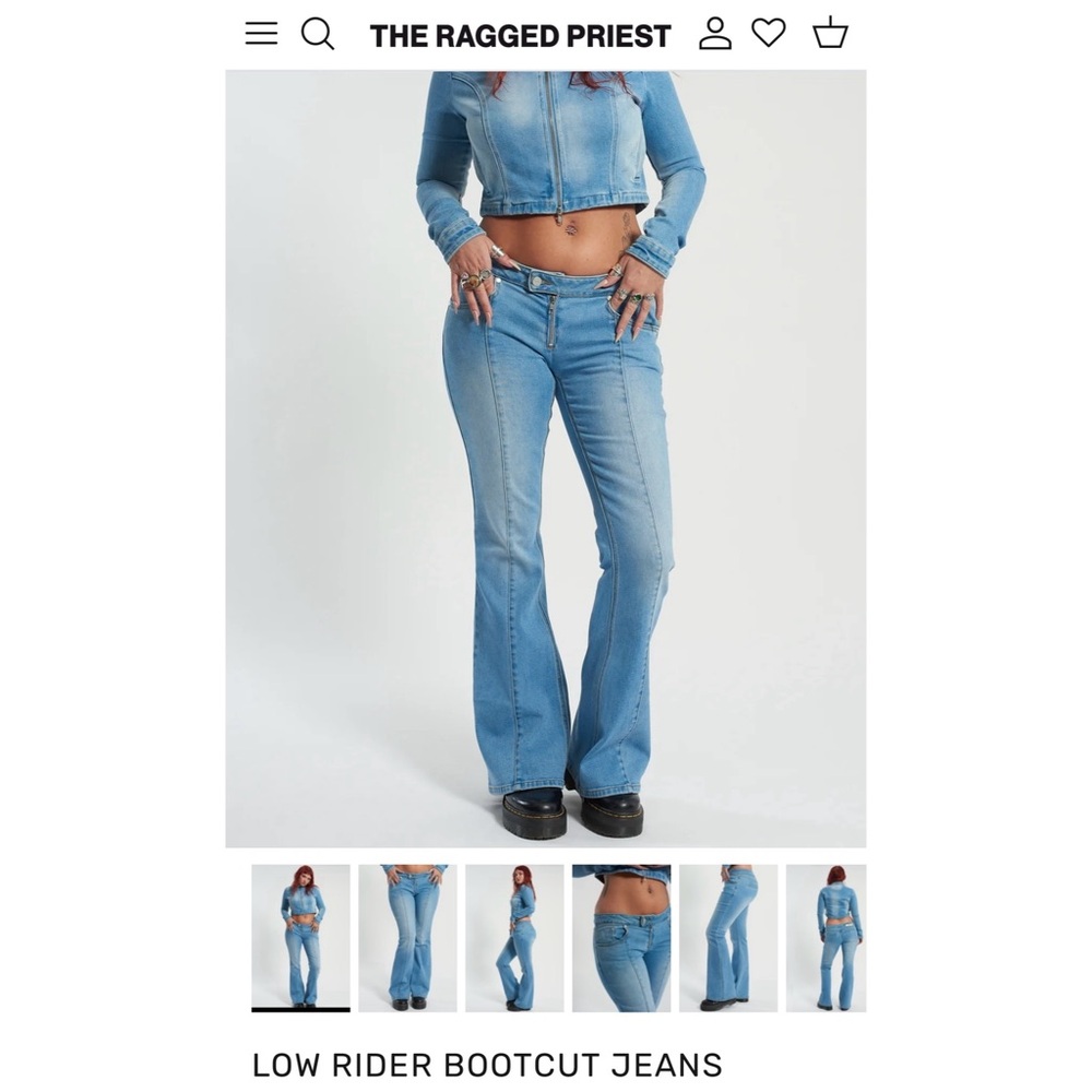 The Ragged Priest Blue Low Rider Bootcut Jeans